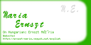 maria ernszt business card